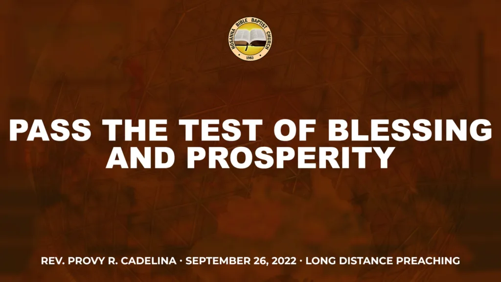 LDP – Pass the Test of Blessing and Prosperity