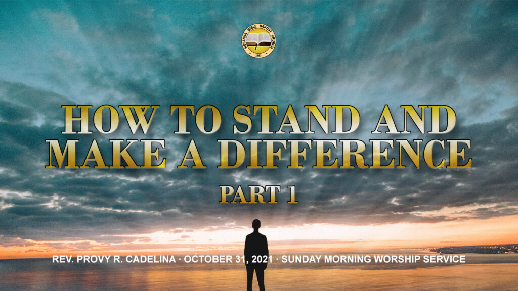 Stand and Make a Difference