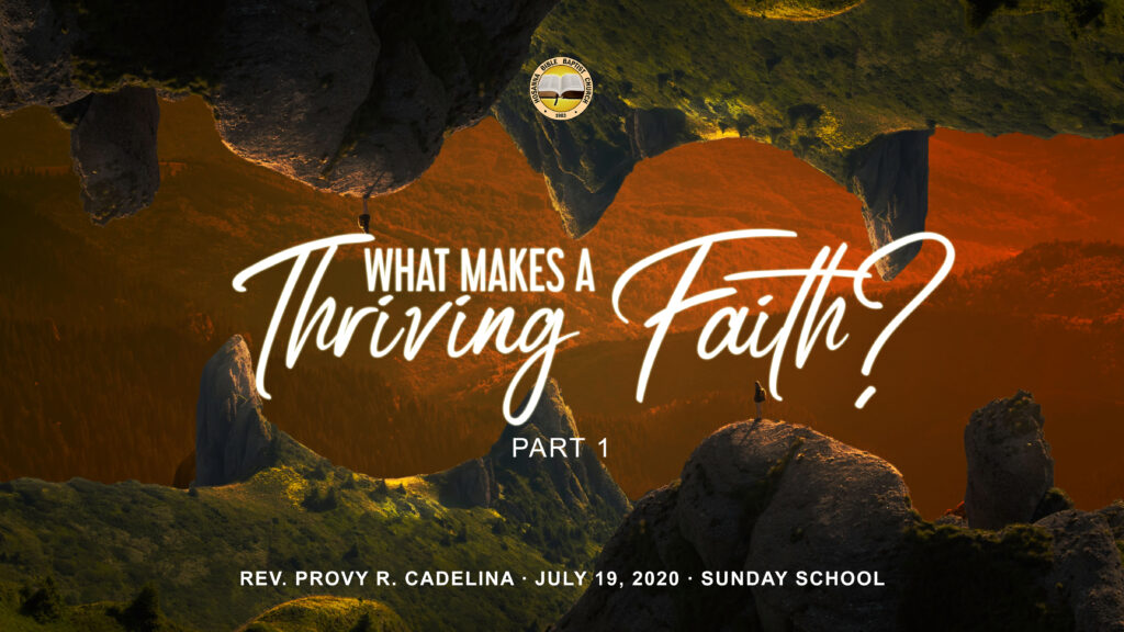 What Makes a Thriving Faith Part 1
