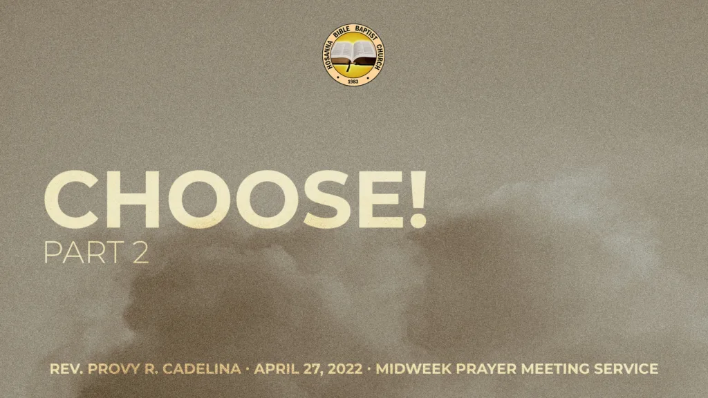 Choose! (Part 2)