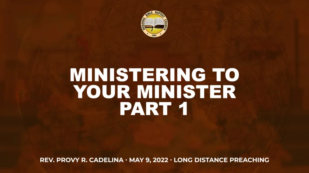 Ldp – Ministering to Your Minister (Part 1)
