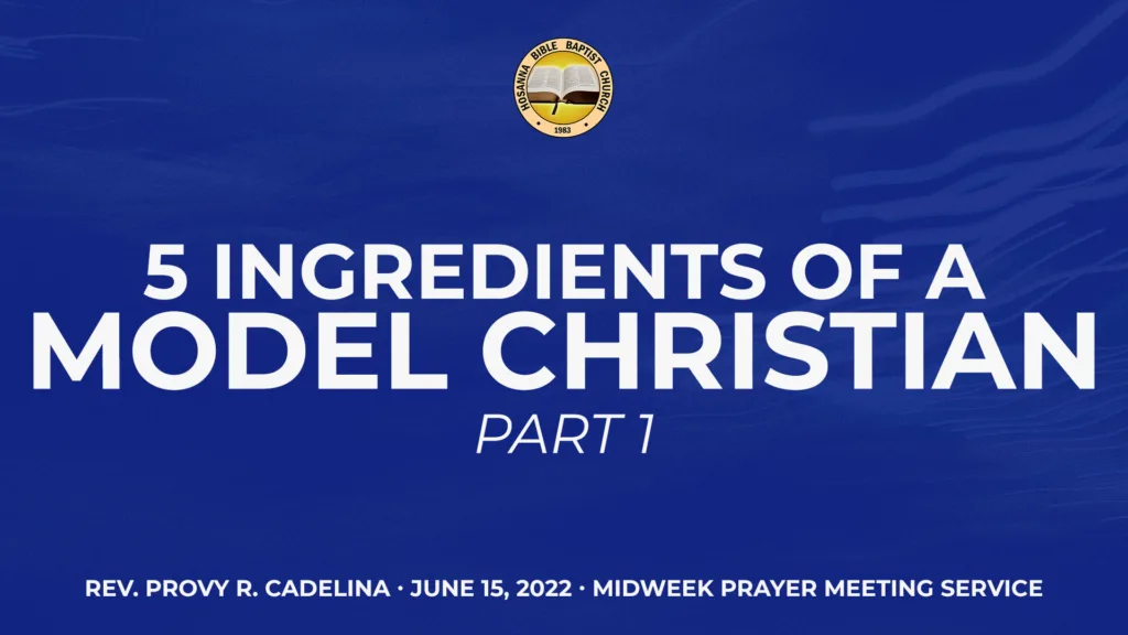 5 Ingredients Of A Model Christian (Part 1)
