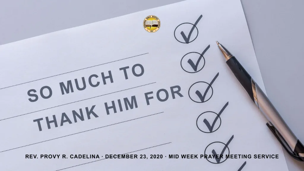 So Much to Thank Him For